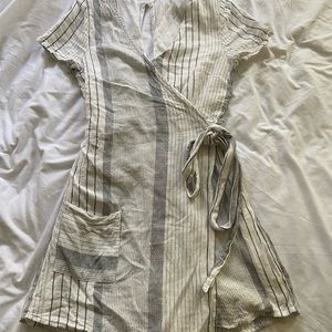 White striped dress romper